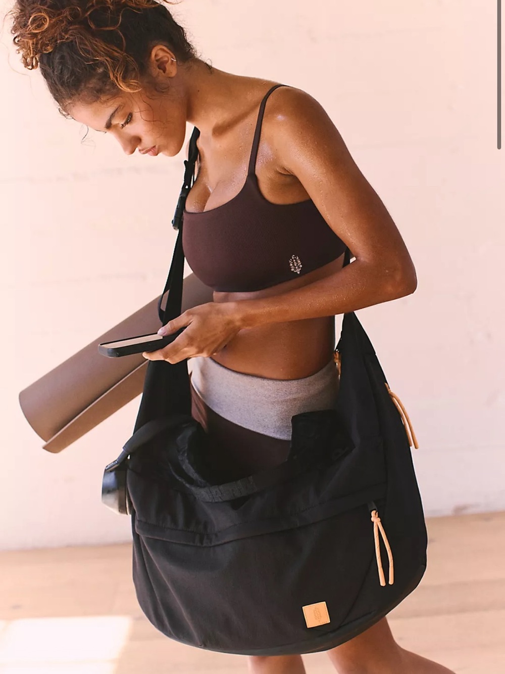 Free People FP Movement All You Need Convertible Carryall Black NWT